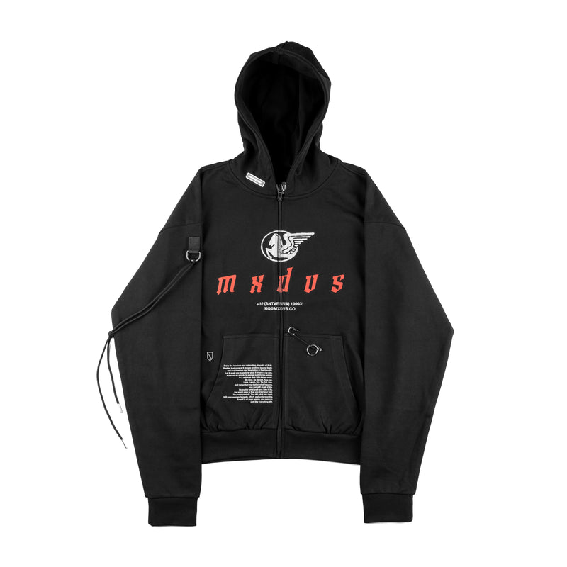 Zipped Hoodie by MXDVS, hoodie, second view