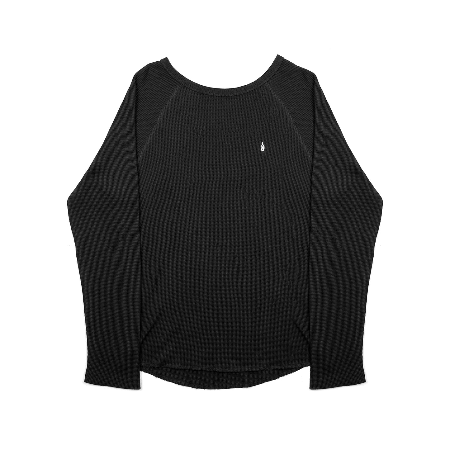 'D' Waffle Knit Long Sleeve