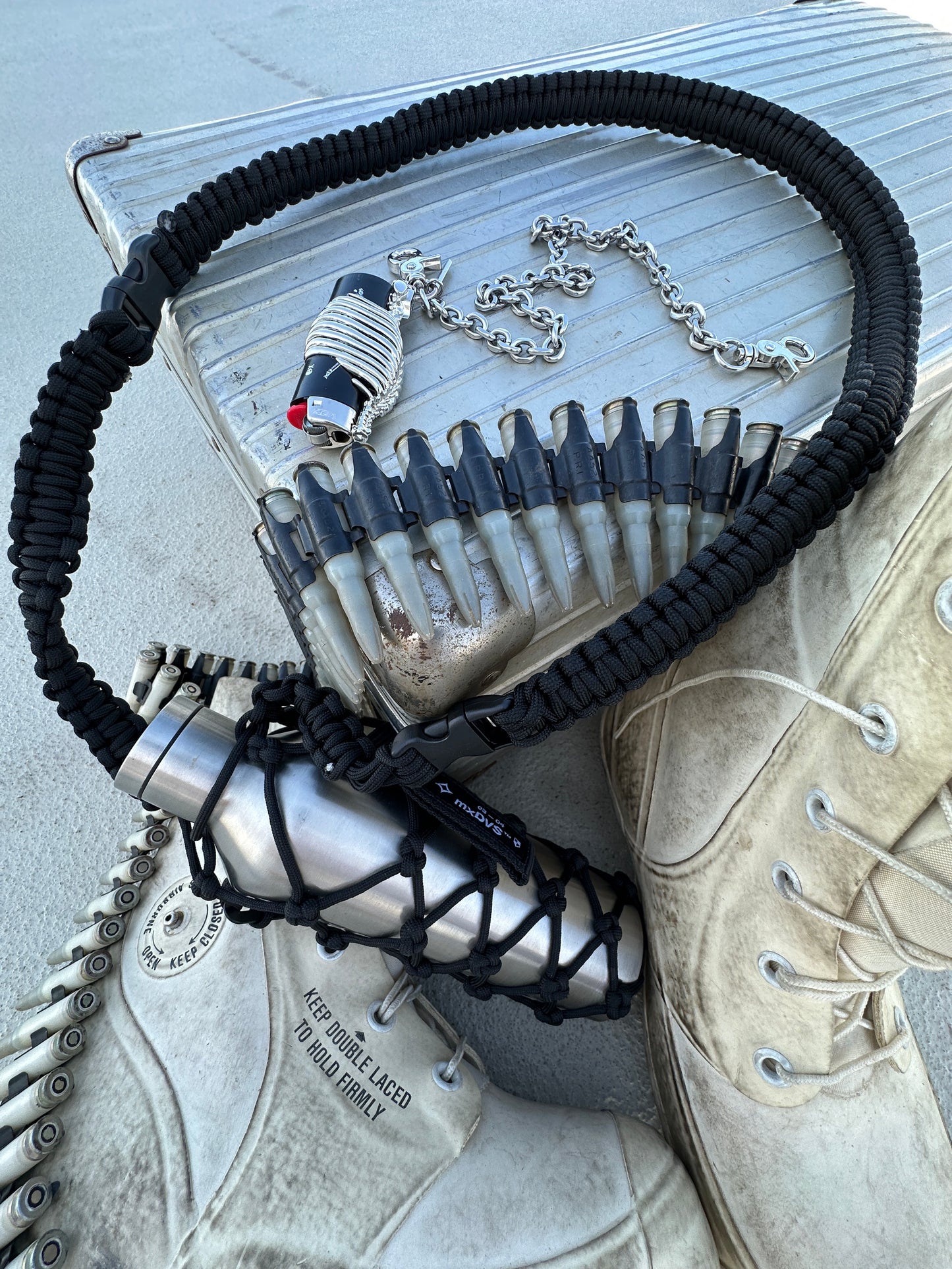 Inox water bottle + holder