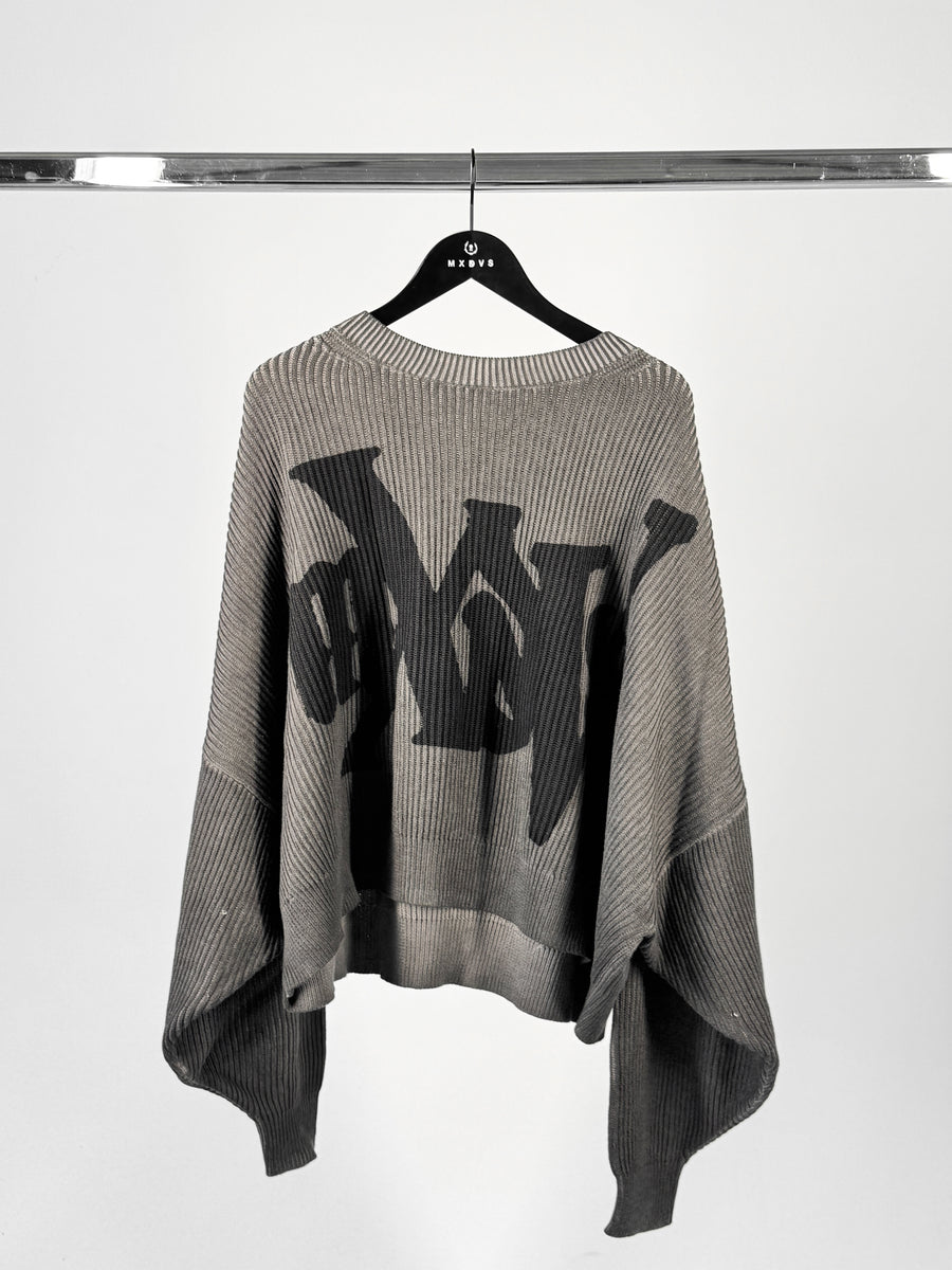 Washed logo knit