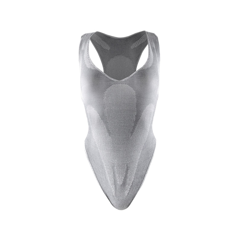 E7.2 Knitted Bodysuit Grey by MXDVS, bodysuit, second view