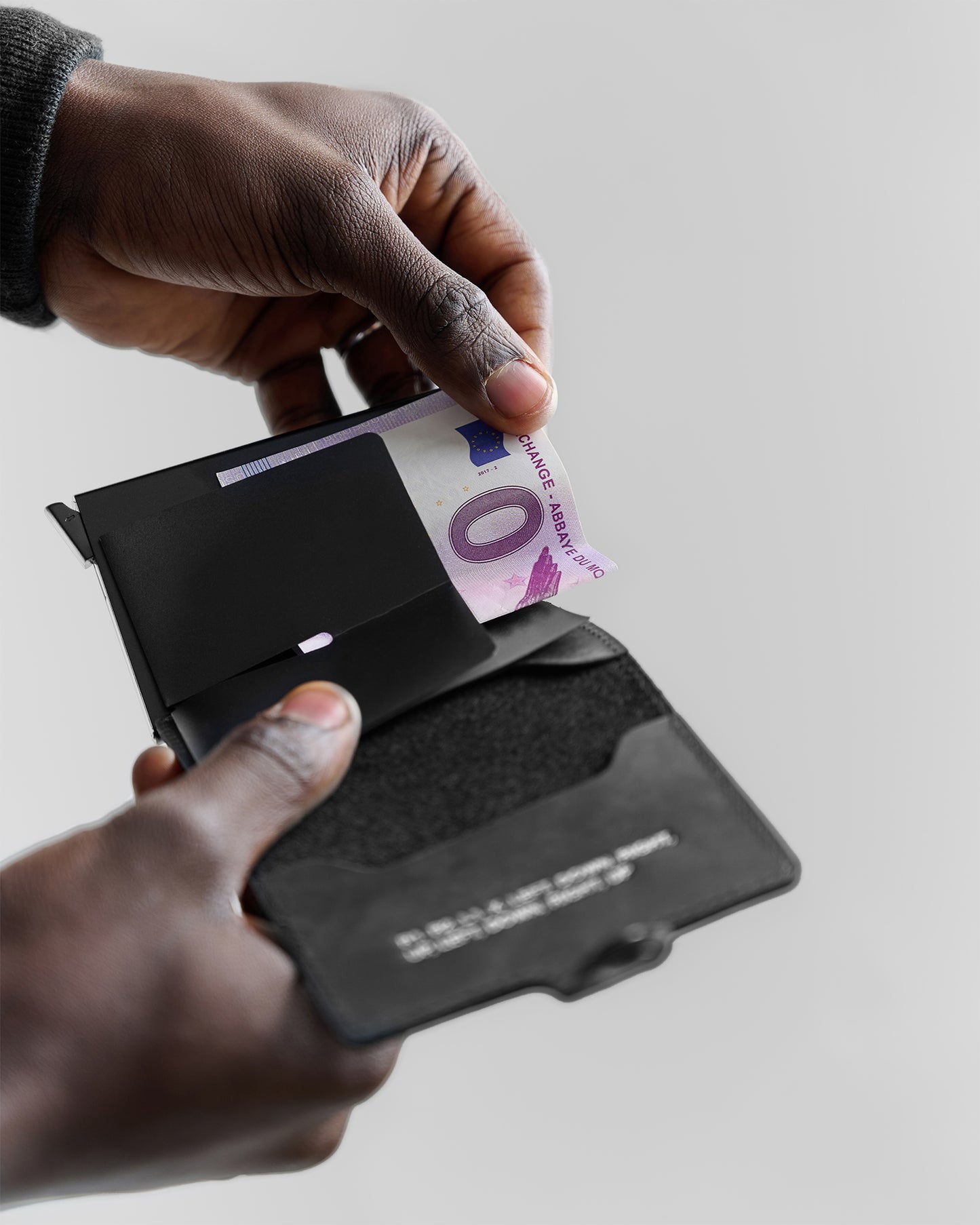 Leather slide wallet