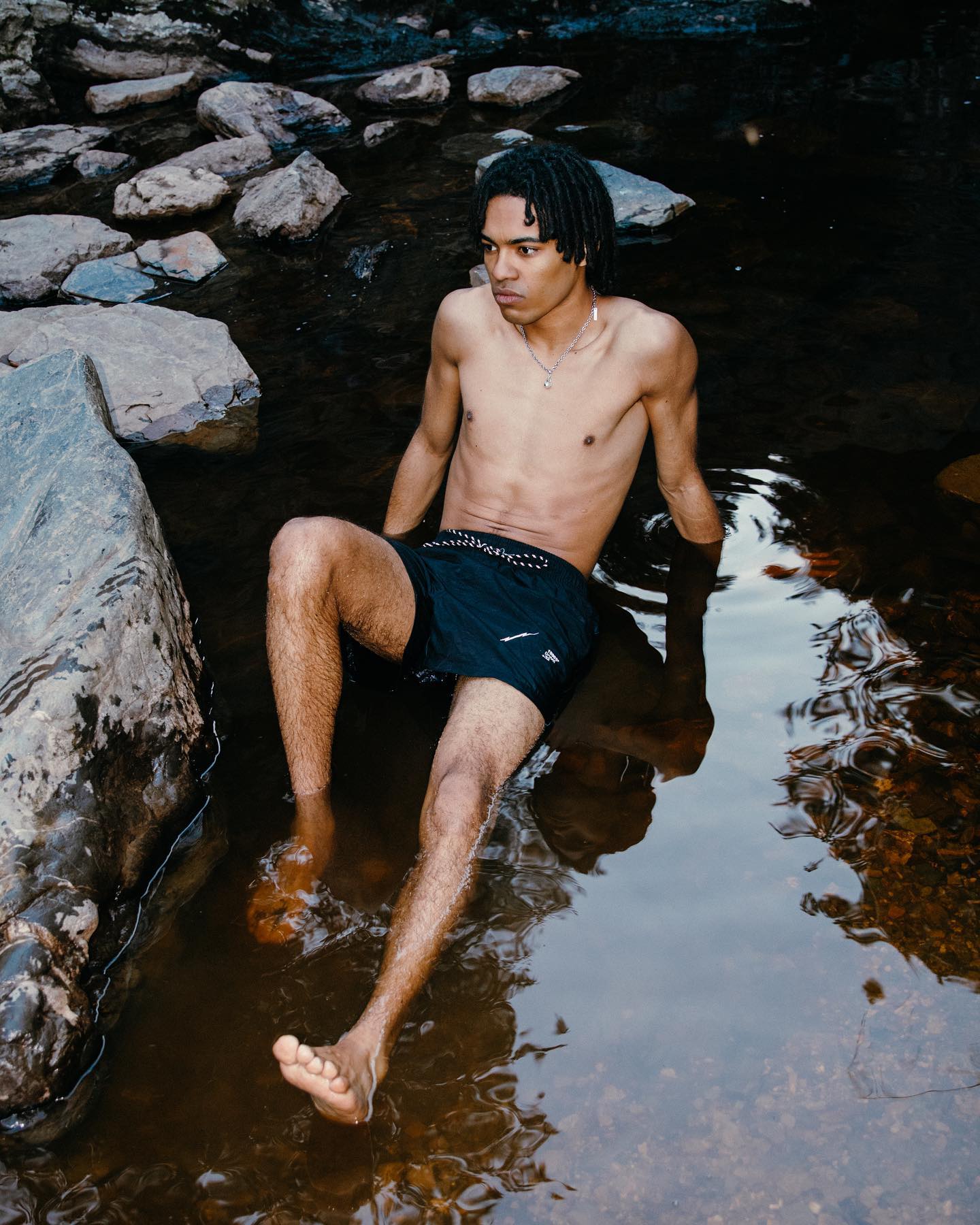 Reflective swim shorts