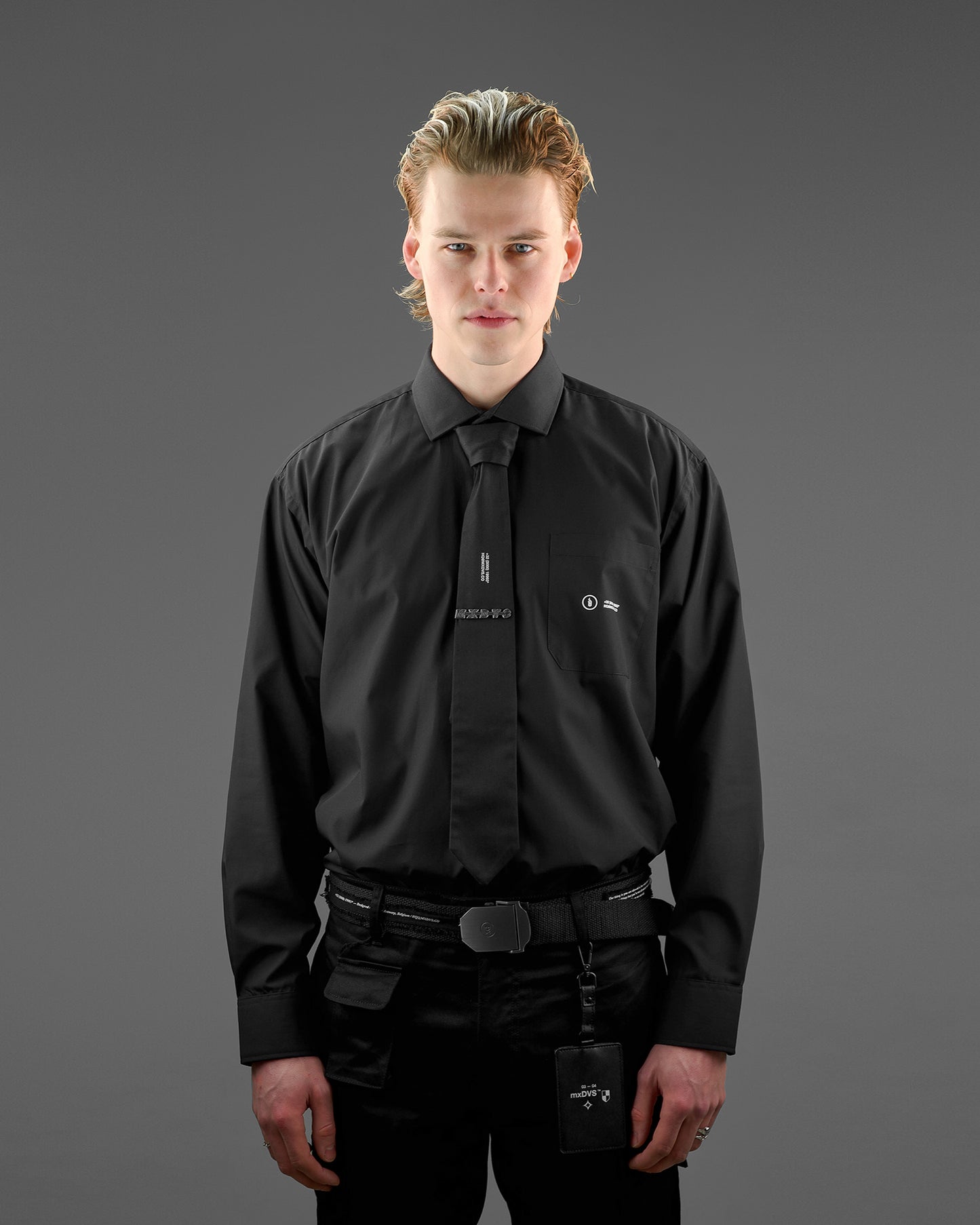 Black Button Shirt LS