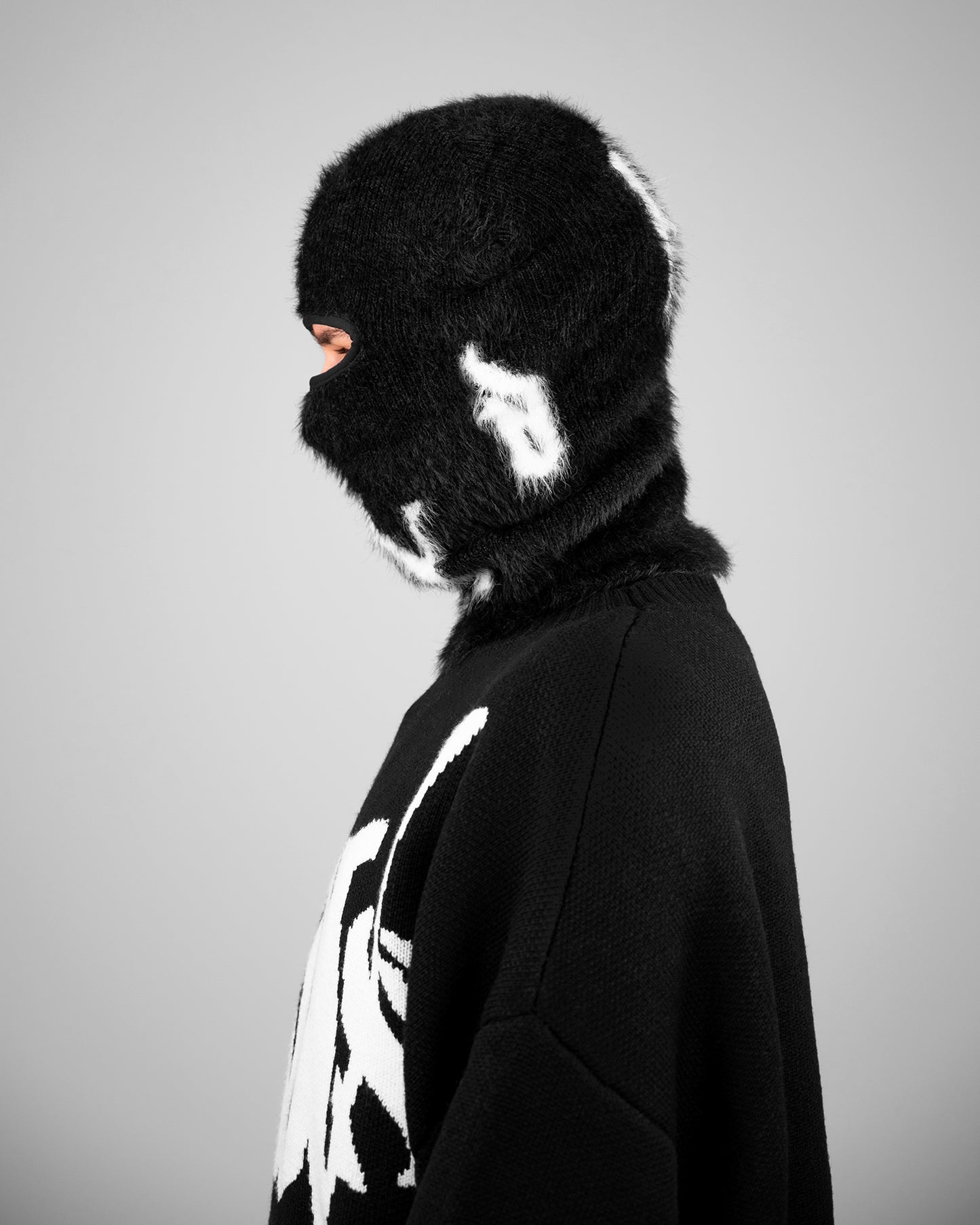 Faux mink balaclava