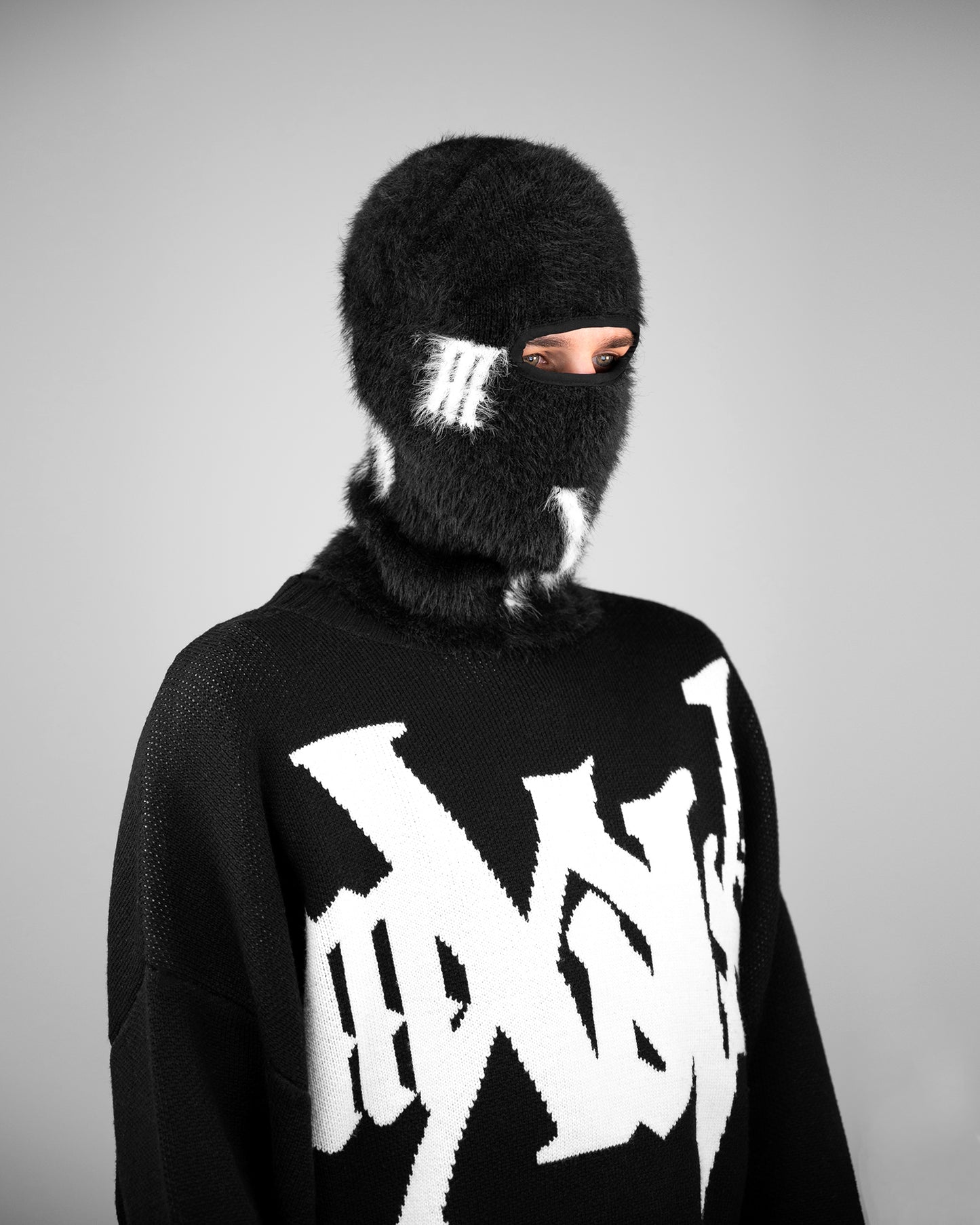 Faux mink balaclava