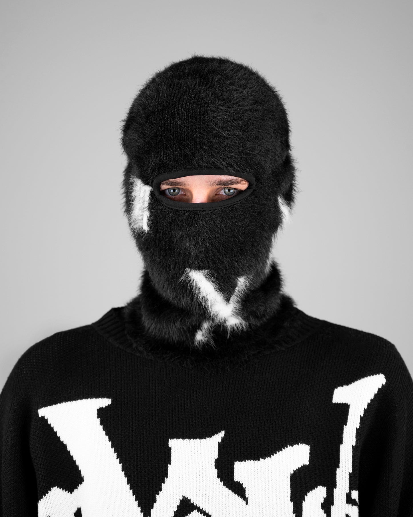 Faux mink balaclava