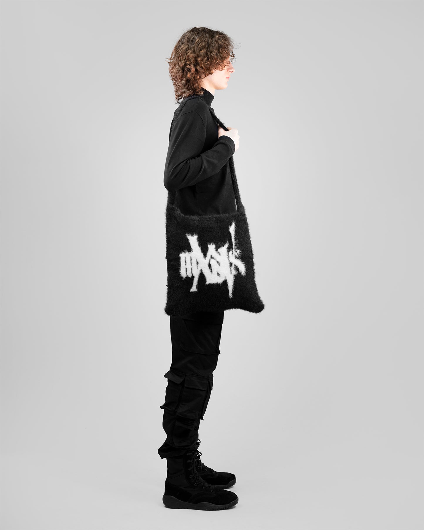 Faux mink tote bag