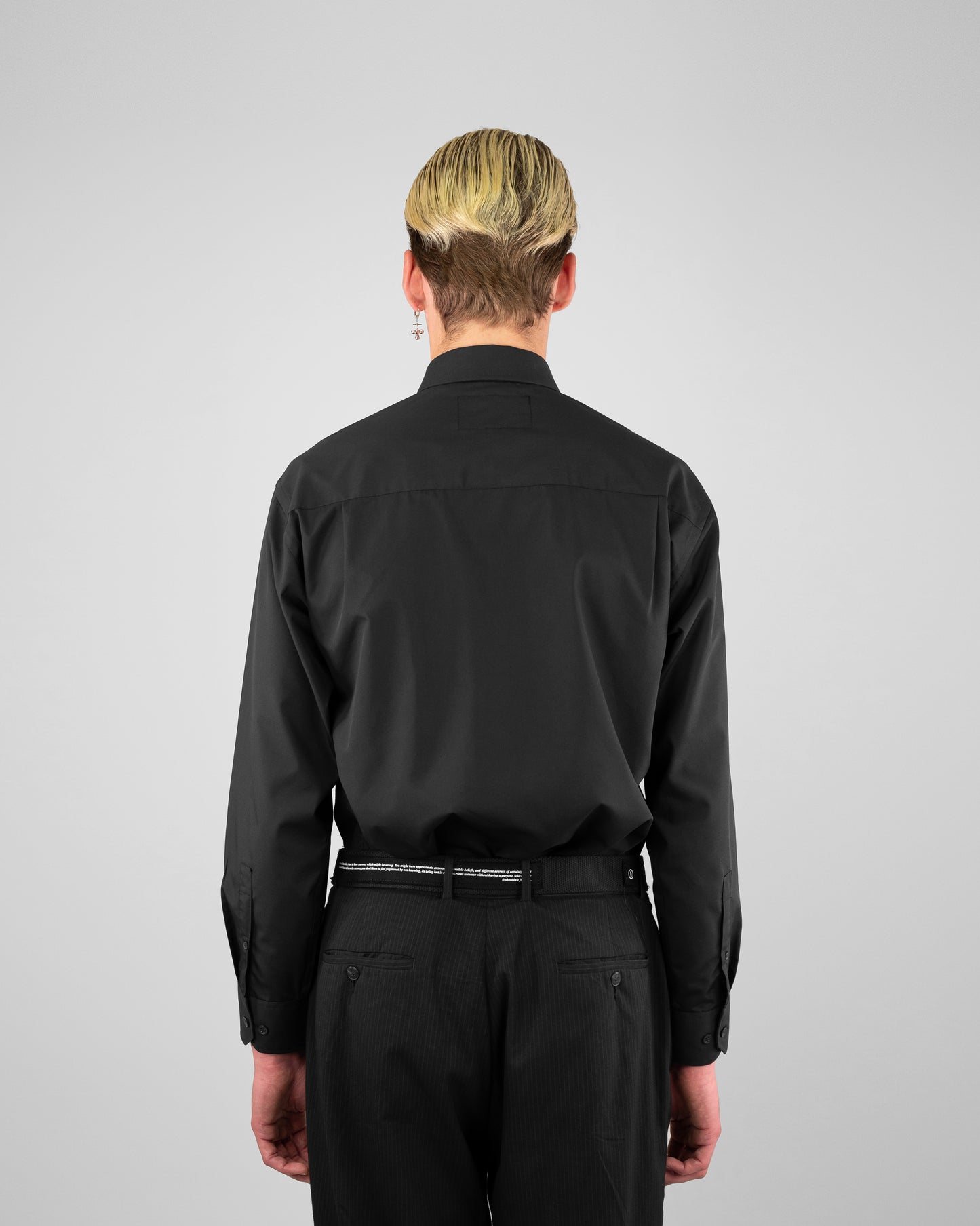 Black Button Shirt LS