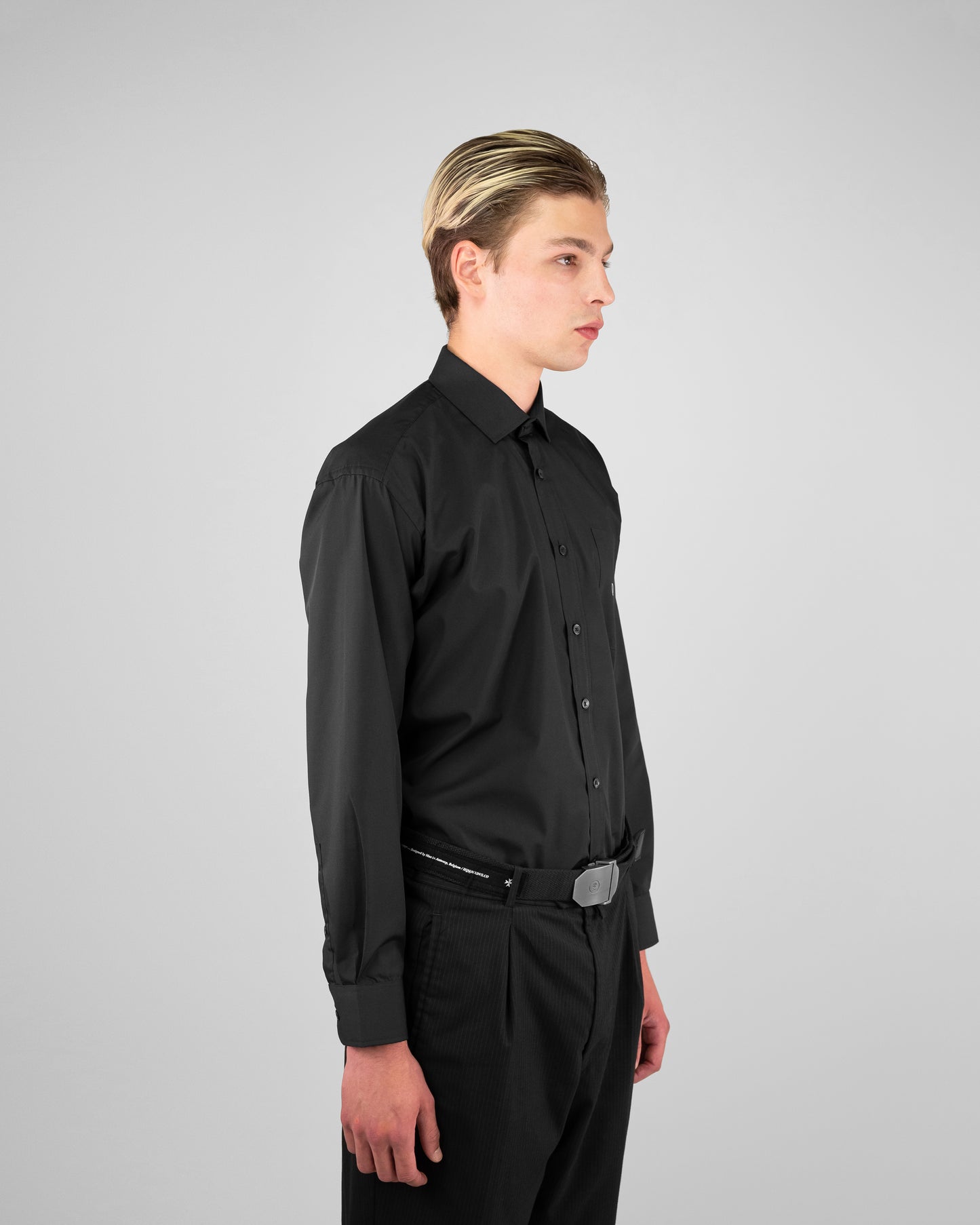 Black Button Shirt LS