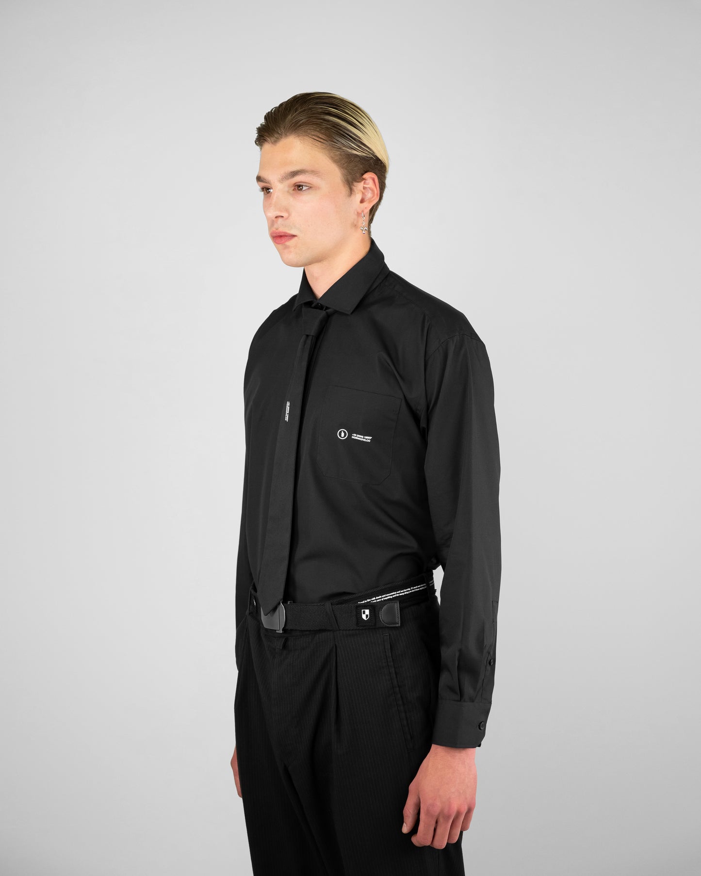 Black Button Shirt LS