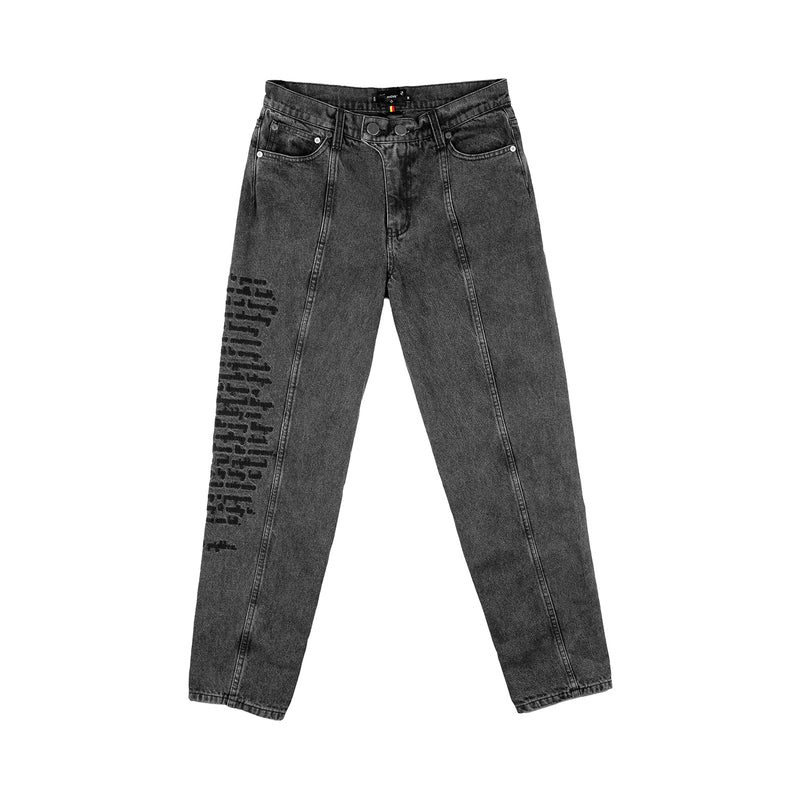 Denim Embroidered Pants by MXDVS, pants, second view