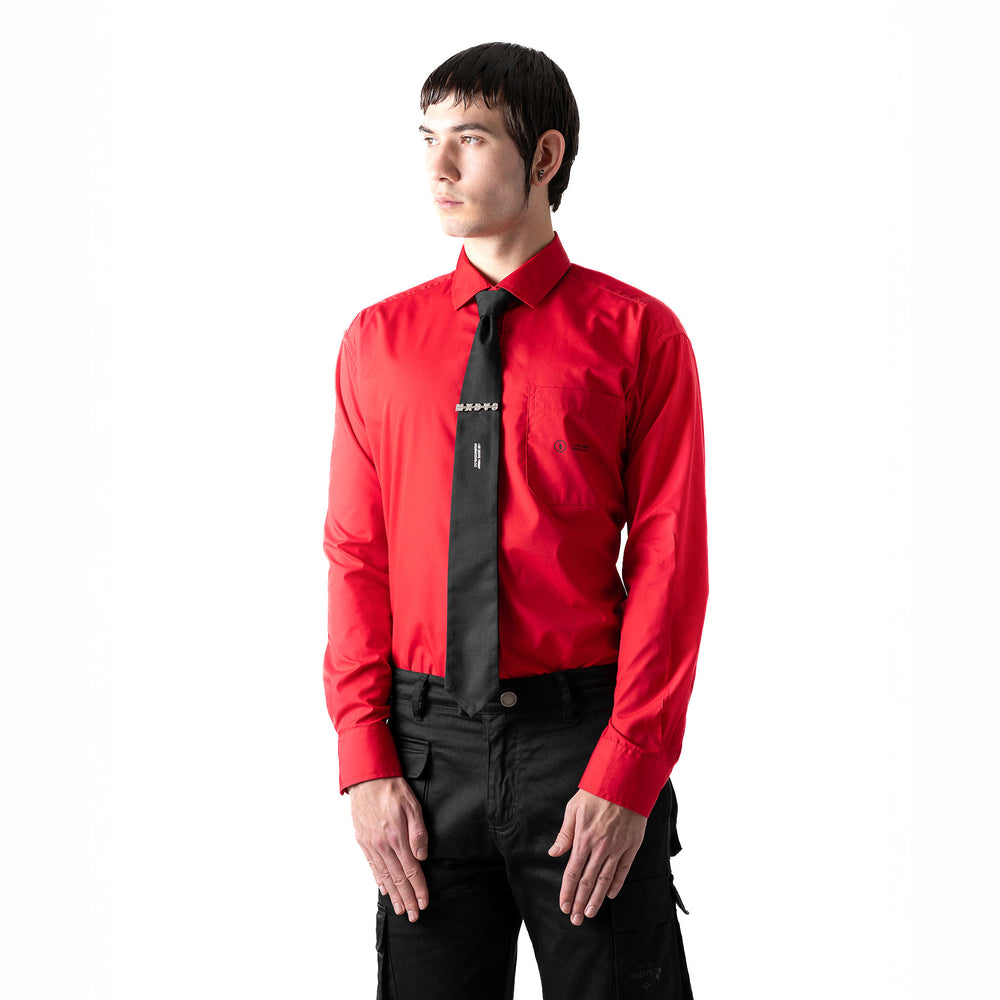 Red Button Shirt LS
