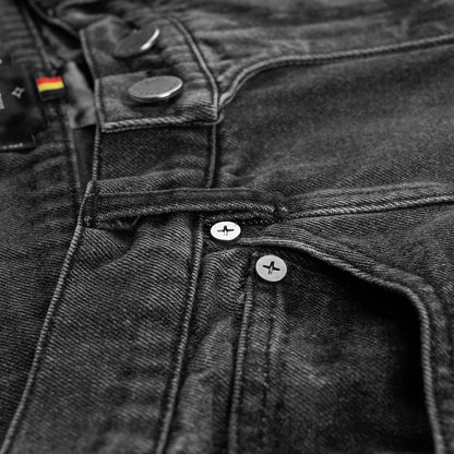 Denim Embroidered Pants