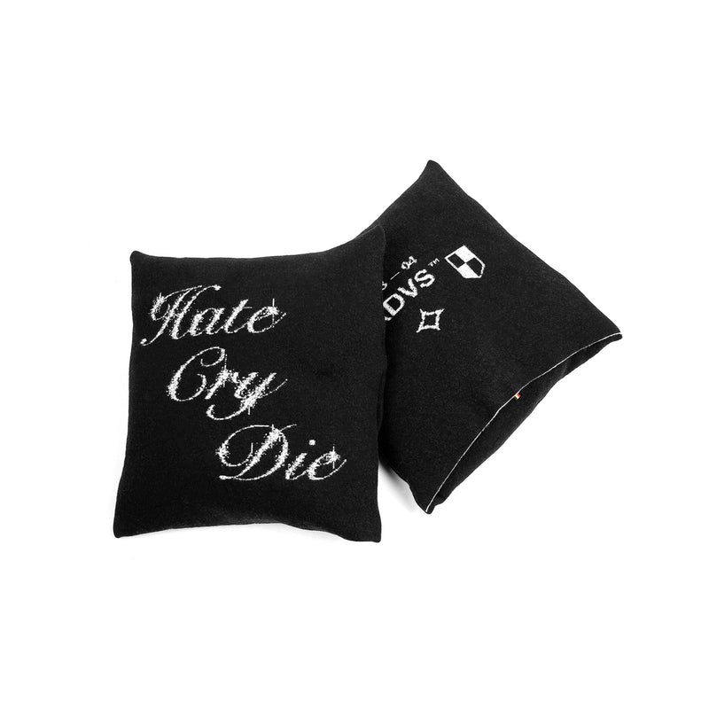 Hate, Cry, Die Pillow Case by MXDVS, second view