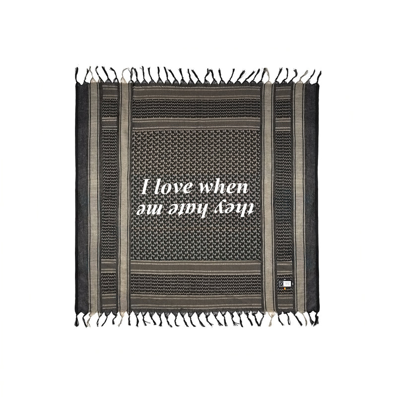 I Love When They Hate Me Keffiyeh by MXDVS, scarf