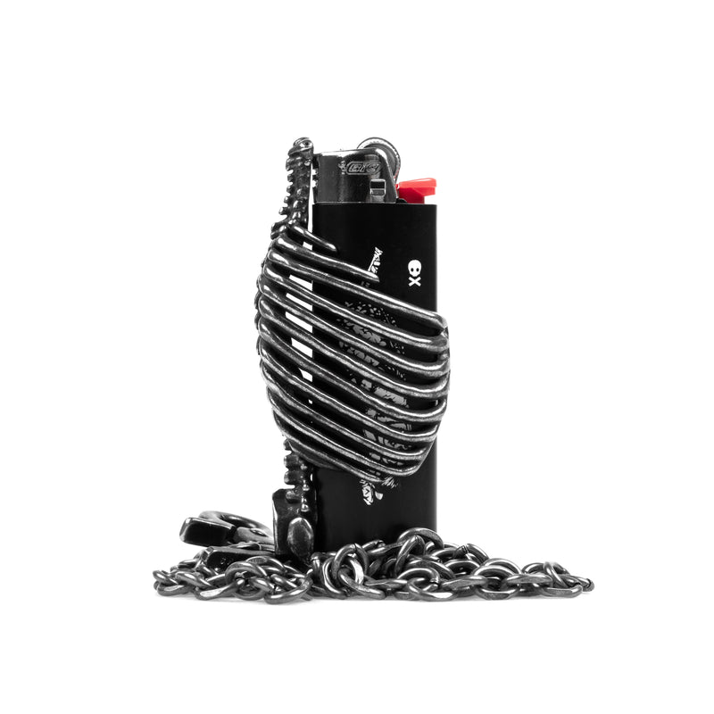 Ribcage Lighter Case 2.0 by MXDVS, necklace