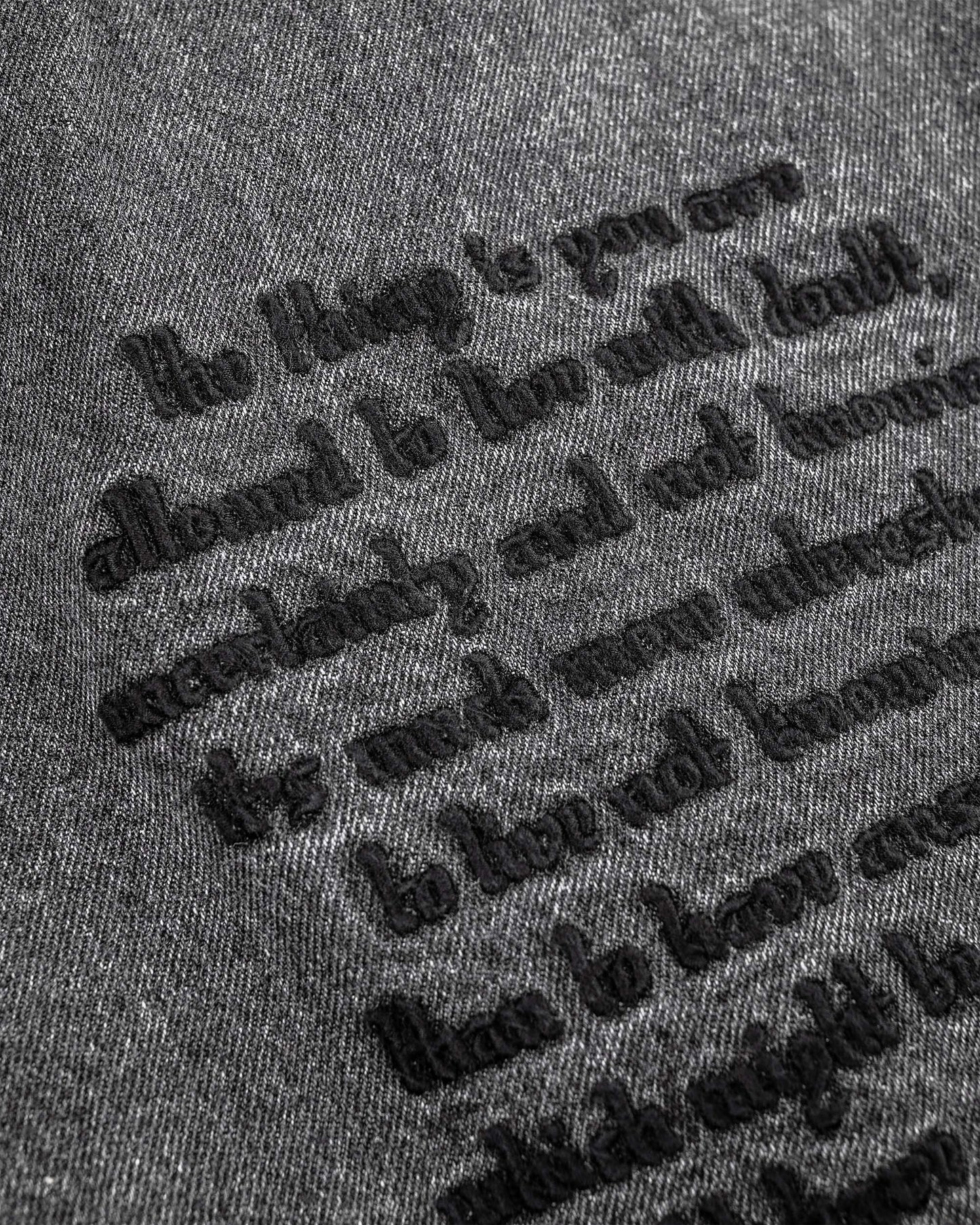 Denim Embroidered Pants