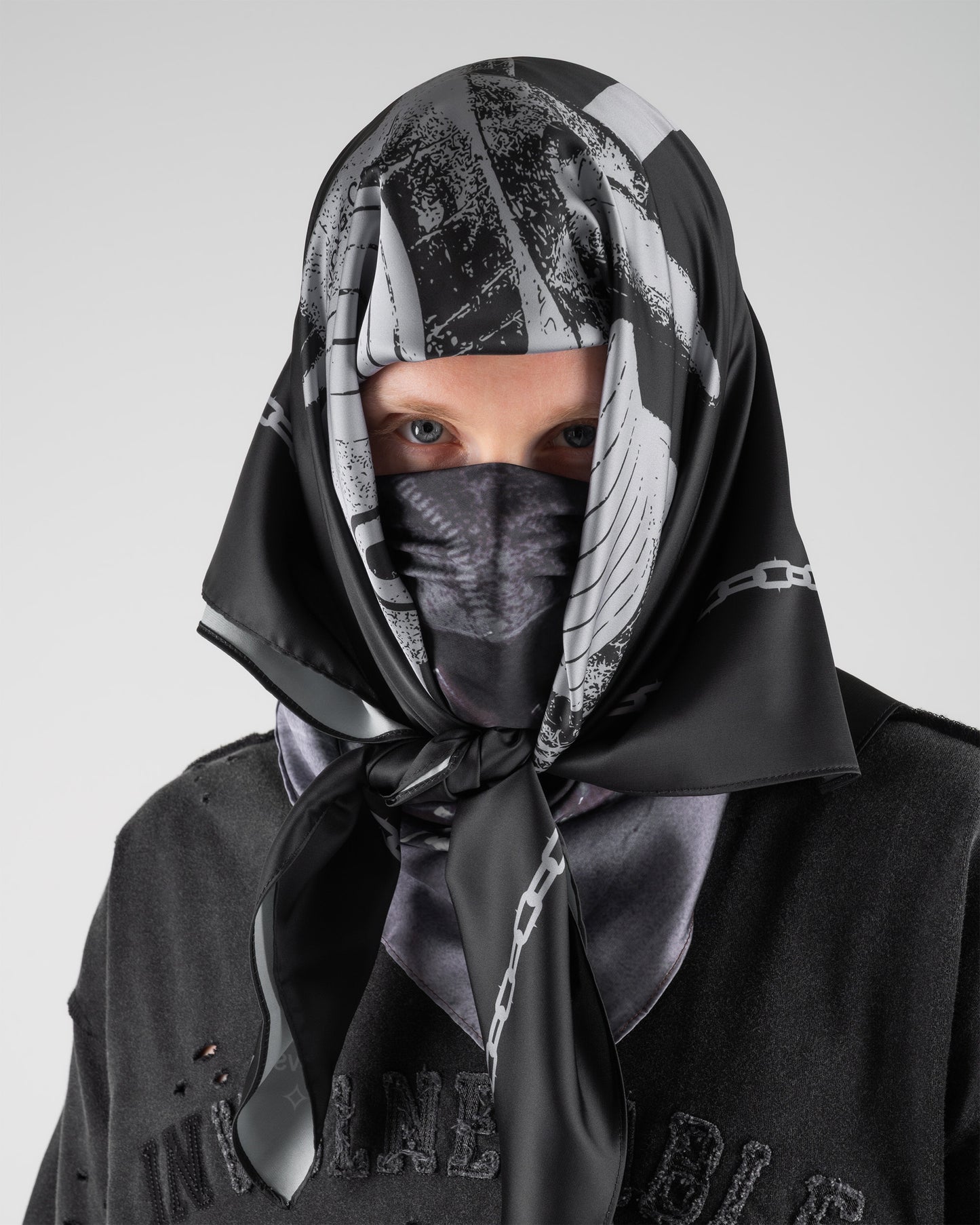 Bolted Satin Scarf