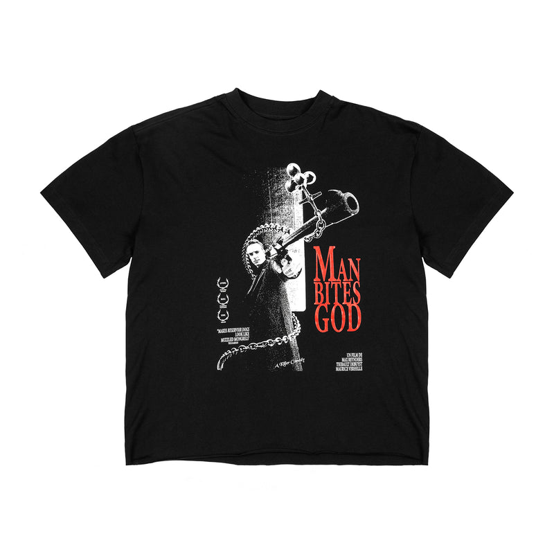 Man Bites God T-shirt by MXDVS, t-shirt